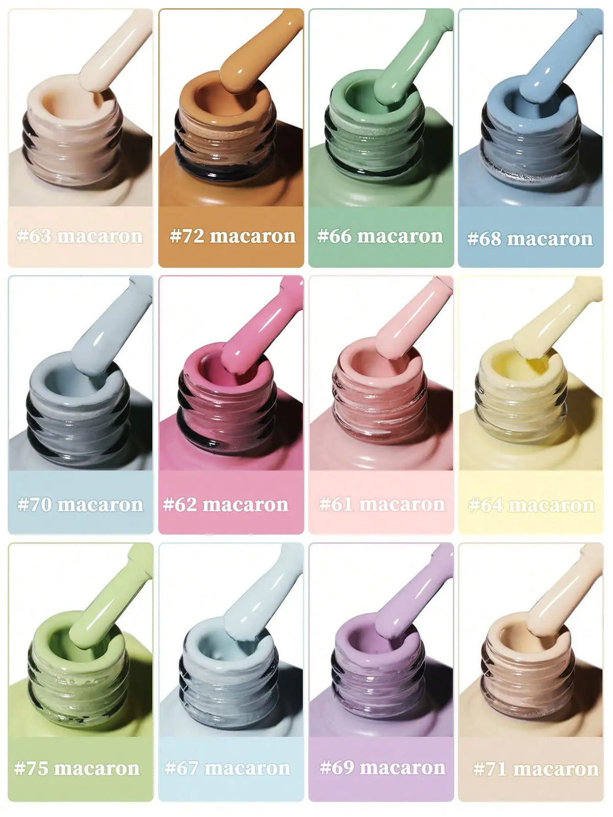 2025 Macaron Gel Polish Set – 12 Trendy Shades with Long‑Lasting, Chip‑Resistant Wear for Perfect Home Manicures