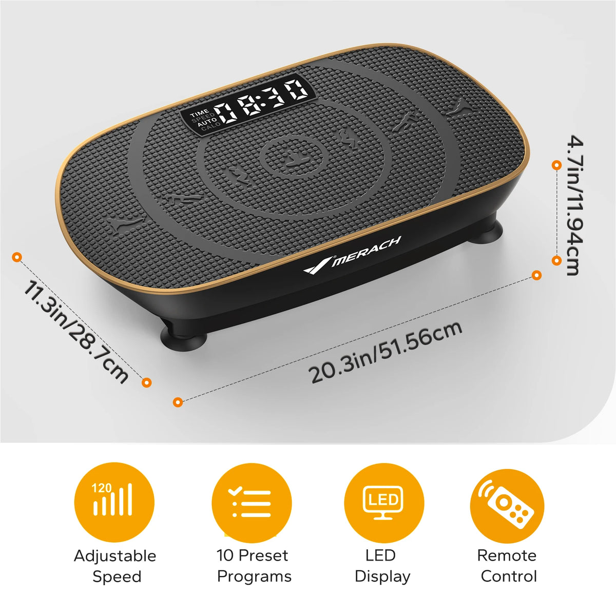 MERACH CV30 Vibration Plate – Full‑Body Training Device for Fat Burning, Muscle Building, Weight Loss & Body Shaping