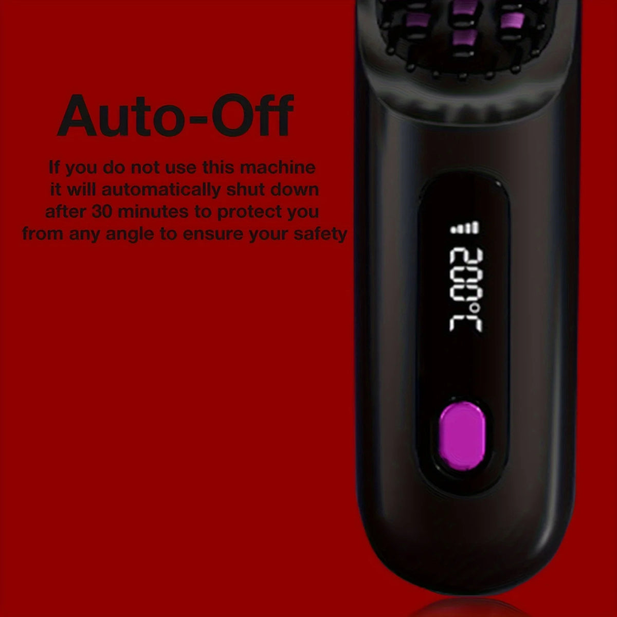 Electric Hair Straightener Brush – Portable, Fast‑Heating, USB‑Rechargeable, Negative Ions Professional Straightening Comb