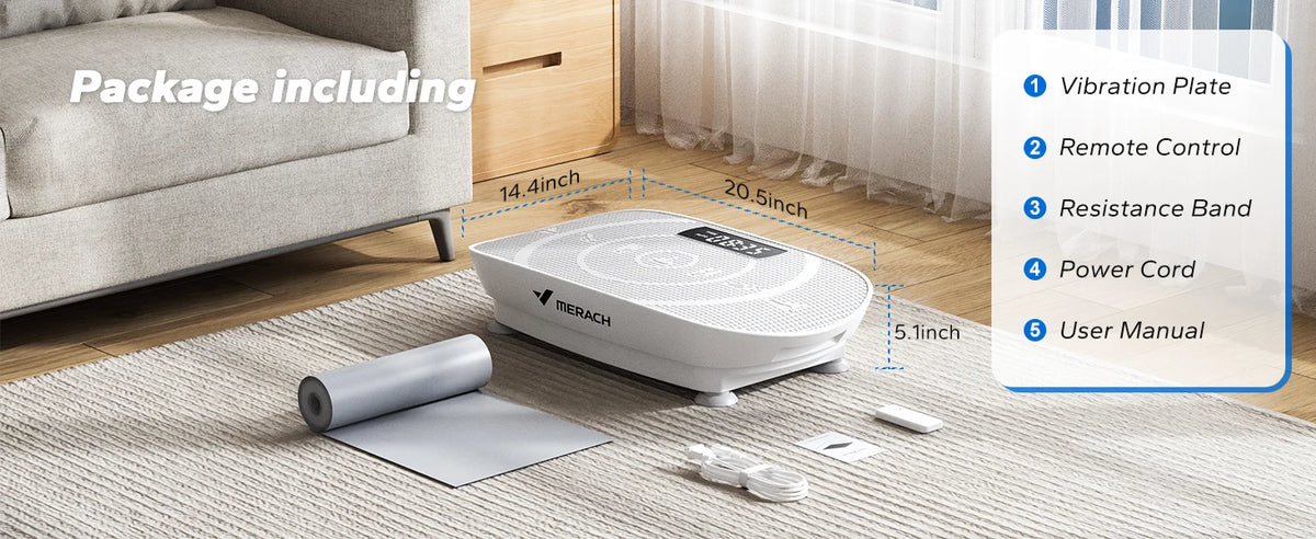 MERACH CV30 Vibration Plate – Full‑Body Training Device for Fat Burning, Muscle Building, Weight Loss & Body Shaping