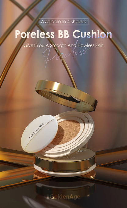FOCALLURE Air Cushion Foundation – Waterproof Matte Base with Poreless, High‑Coverage Finish
