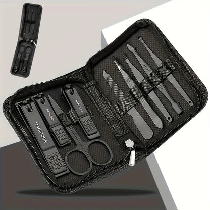 6/9‑Piece Stainless Steel Manicure Set – Portable Grooming Kit with Nail Clippers, Scissors & Files for Perfect Nail Care