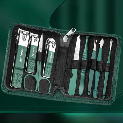 6/9‑Piece Stainless Steel Manicure Set – Portable Grooming Kit with Nail Clippers, Scissors & Files for Perfect Nail Care