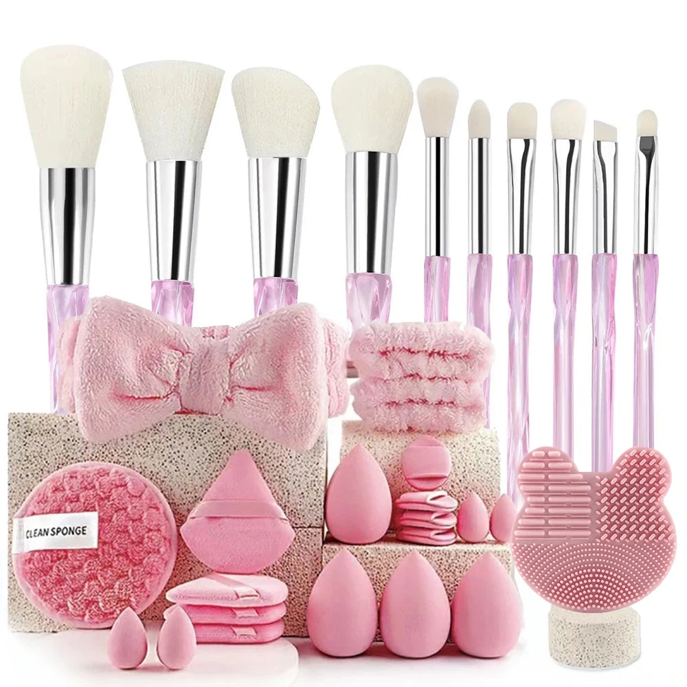33‑Piece Beauty Sponge Set – Full Collection of Large & Small Blending Sponges for Flawless Makeup Application & Easy Removal
