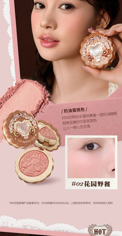 Flower Knows Sweetie Bear Blush – Silk‑Satin Vegan Cheek Powder for a Natural Matte Finish