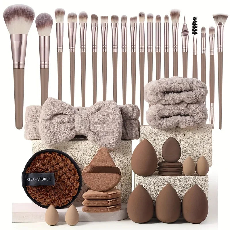 33‑Piece Beauty Sponge Set – Full Collection of Large & Small Blending Sponges for Flawless Makeup Application & Easy Removal