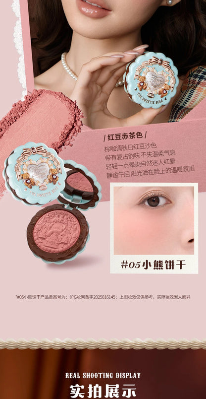 Flower Knows Sweetie Bear Blush – Silk‑Satin Vegan Cheek Powder for a Natural Matte Finish