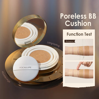 FOCALLURE Air Cushion Foundation – Waterproof Matte Base with Poreless, High‑Coverage Finish