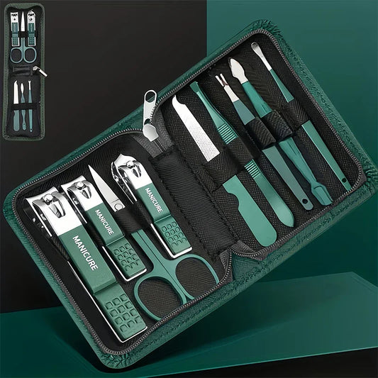 6/9‑Piece Stainless Steel Manicure Set – Portable Grooming Kit with Nail Clippers, Scissors & Files for Perfect Nail Care