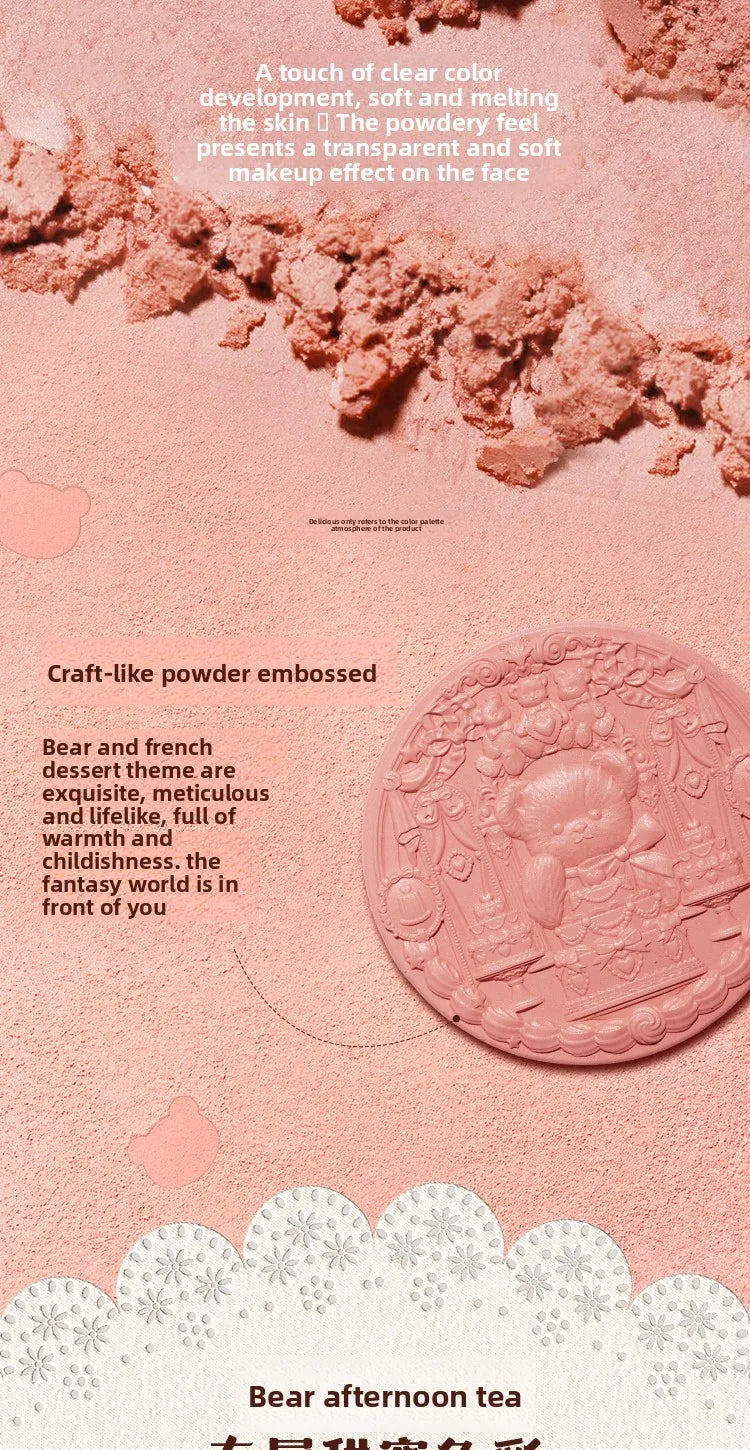 Flower Knows Sweetie Bear Blush – Silk‑Satin Vegan Cheek Powder for a Natural Matte Finish