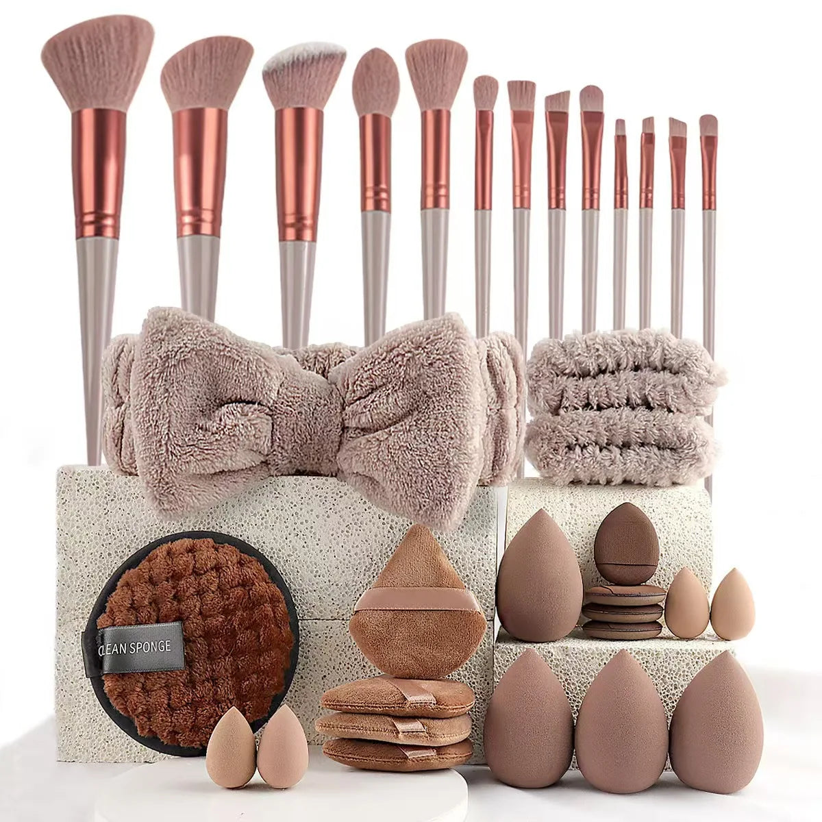 33‑Piece Beauty Sponge Set – Full Collection of Large & Small Blending Sponges for Flawless Makeup Application & Easy Removal