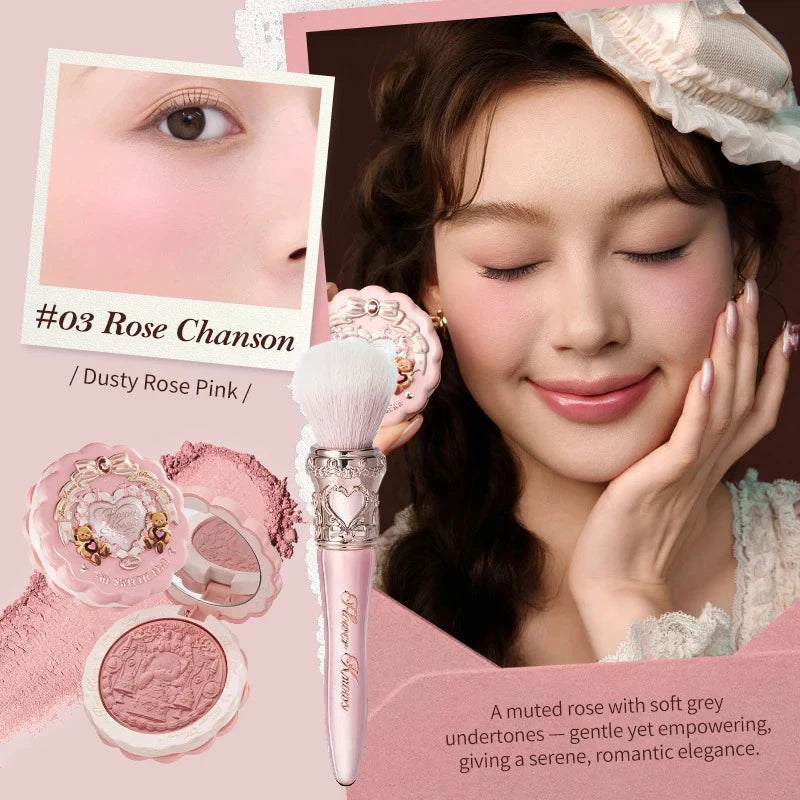 Flower Knows Sweetie Bear Blush – Silk‑Satin Vegan Cheek Powder for a Natural Matte Finish
