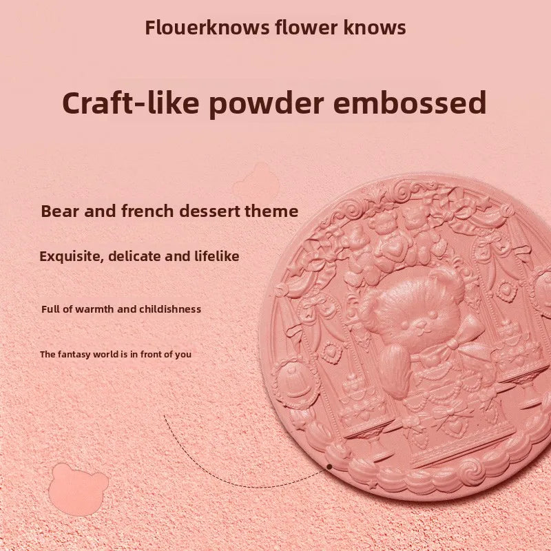 Flower Knows Sweetie Bear Blush – Silk‑Satin Vegan Cheek Powder for a Natural Matte Finish