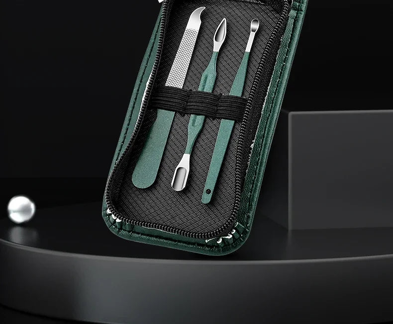 6/9‑Piece Stainless Steel Manicure Set – Portable Grooming Kit with Nail Clippers, Scissors & Files for Perfect Nail Care