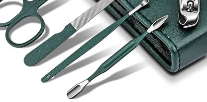 6/9‑Piece Stainless Steel Manicure Set – Portable Grooming Kit with Nail Clippers, Scissors & Files for Perfect Nail Care