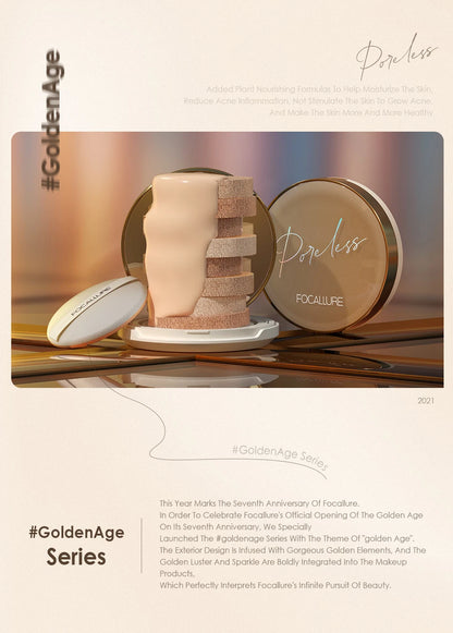FOCALLURE Air Cushion Foundation – Waterproof Matte Base with Poreless, High‑Coverage Finish