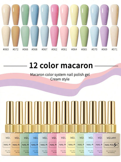 2025 Macaron Gel Polish Set – 12 Trendy Shades with Long‑Lasting, Chip‑Resistant Wear for Perfect Home Manicures