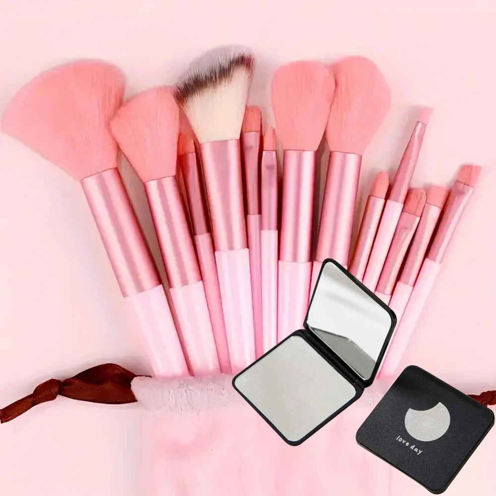 20/40‑Piece Pink Makeup Brush Kit – Complete Soft Brush Set with Beauty Blender, Perfect for Birthday, Christmas & New Year Gifts
