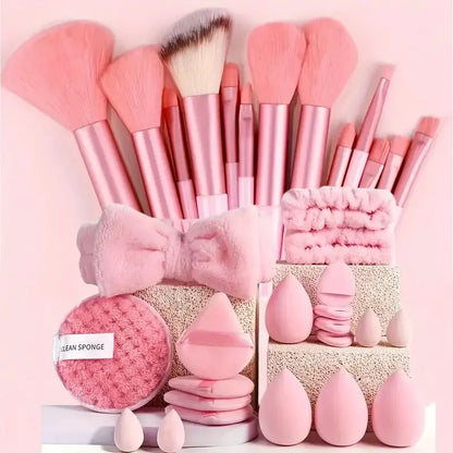 20/40‑Piece Pink Makeup Brush Kit – Complete Soft Brush Set with Beauty Blender, Perfect for Birthday, Christmas & New Year Gifts