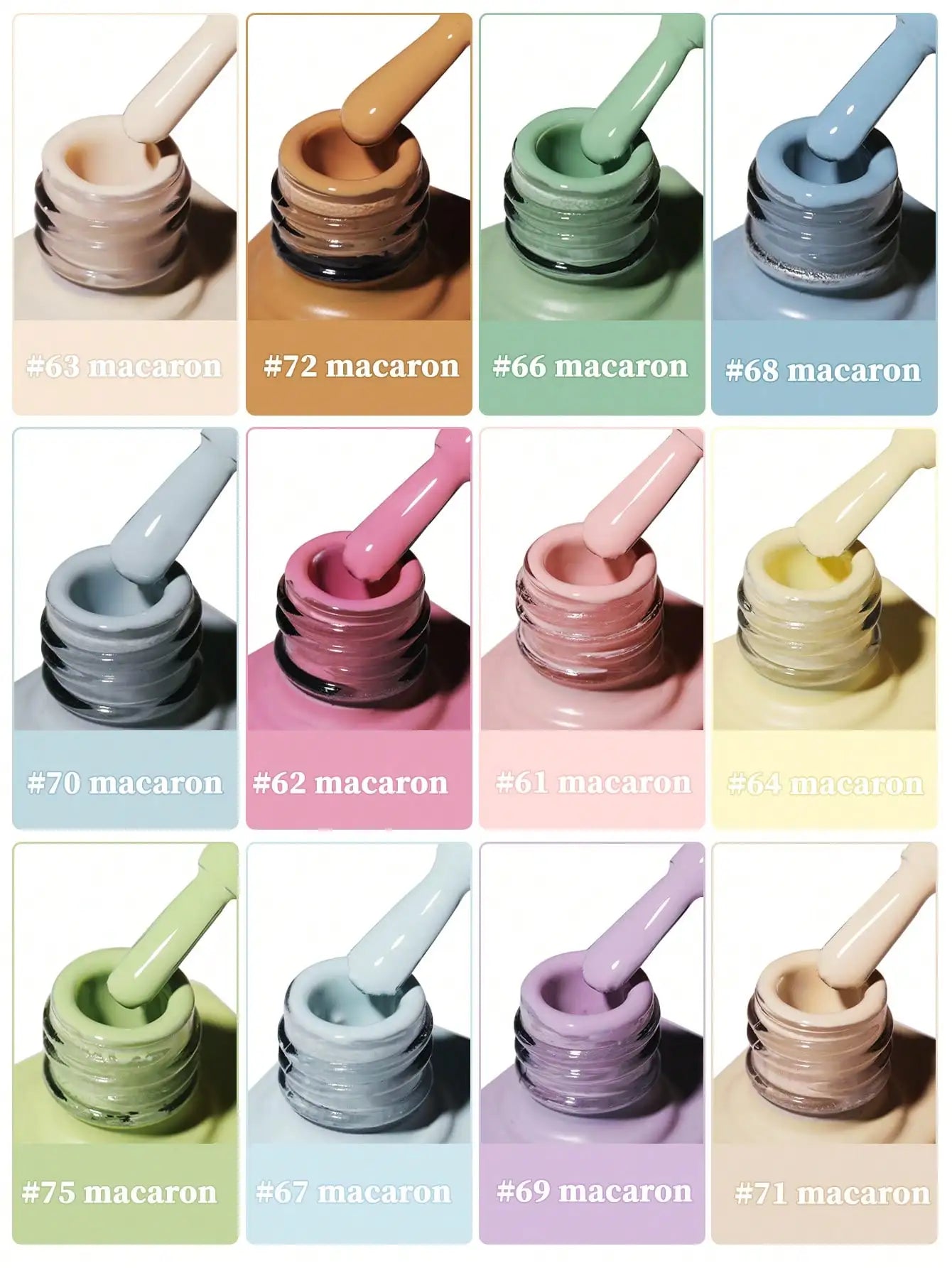 2025 Macaron Gel Polish Set – 12 Trendy Shades with Long‑Lasting, Chip‑Resistant Wear for Perfect Home Manicures