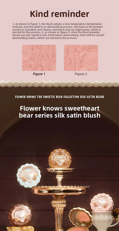 Flower Knows Sweetie Bear Blush – Silk‑Satin Vegan Cheek Powder for a Natural Matte Finish
