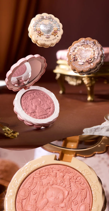 Flower Knows Sweetie Bear Blush – Silk‑Satin Vegan Cheek Powder for a Natural Matte Finish