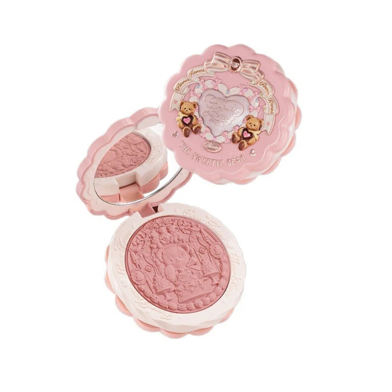 Flower Knows Sweetie Bear Blush – Silk‑Satin Vegan Cheek Powder for a Natural Matte Finish