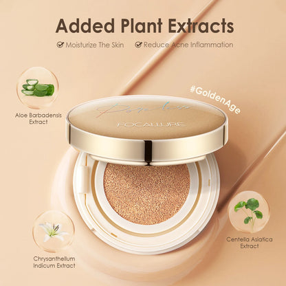 FOCALLURE Air Cushion Foundation – Waterproof Matte Base with Poreless, High‑Coverage Finish
