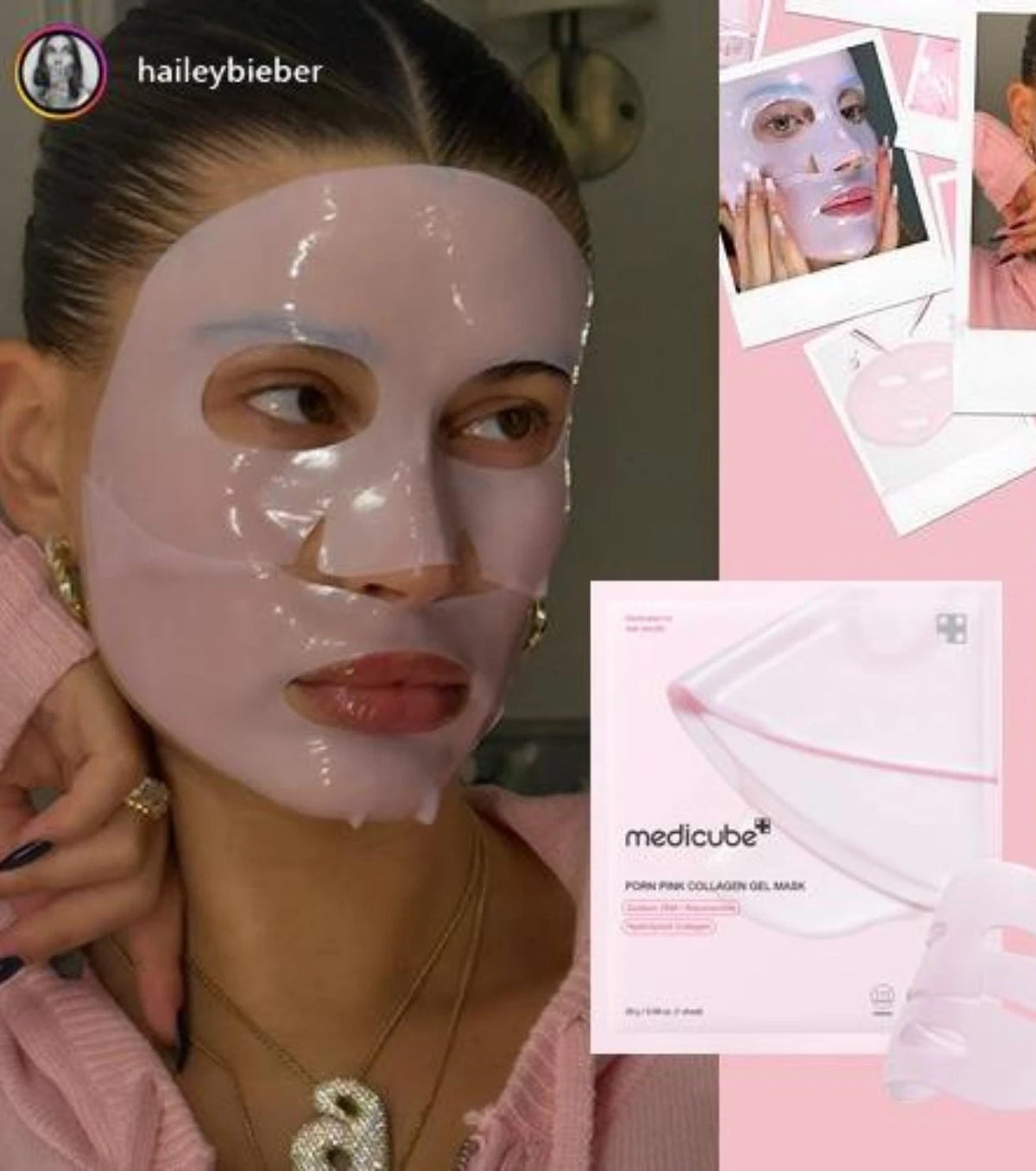 Medicube Pink Gel Mask (4‑Pack) – Authentic Korean Hydrating & Firming Facial Treatment
