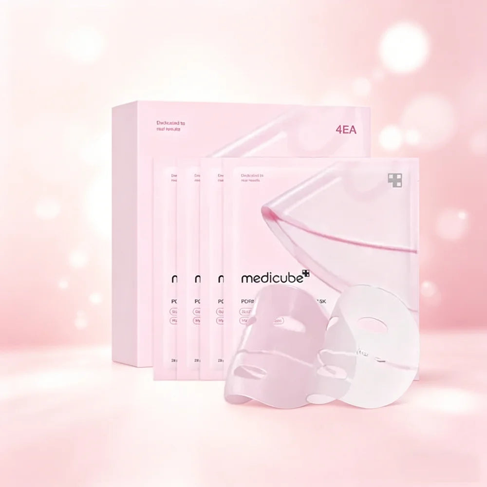 Medicube Pink Gel Mask (4‑Pack) – Authentic Korean Hydrating & Firming Facial Treatment