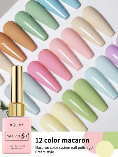 2025 Macaron Gel Polish Set – 12 Trendy Shades with Long‑Lasting, Chip‑Resistant Wear for Perfect Home Manicures